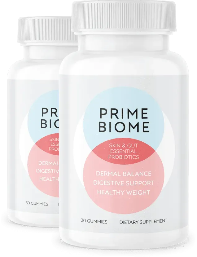 Prime Biome gut health supplement bottle